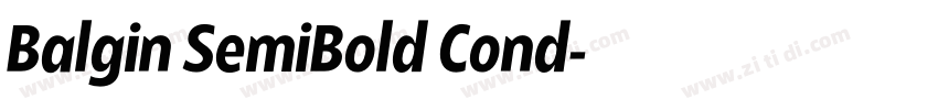 Balgin SemiBold Cond字体转换 Balgin SemiBold Cond字体转换